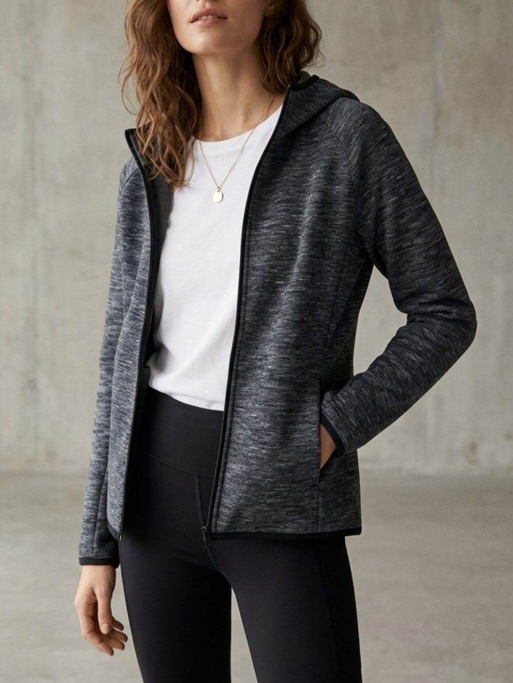 Uniqlo Grey Zip Up Hoodie XS